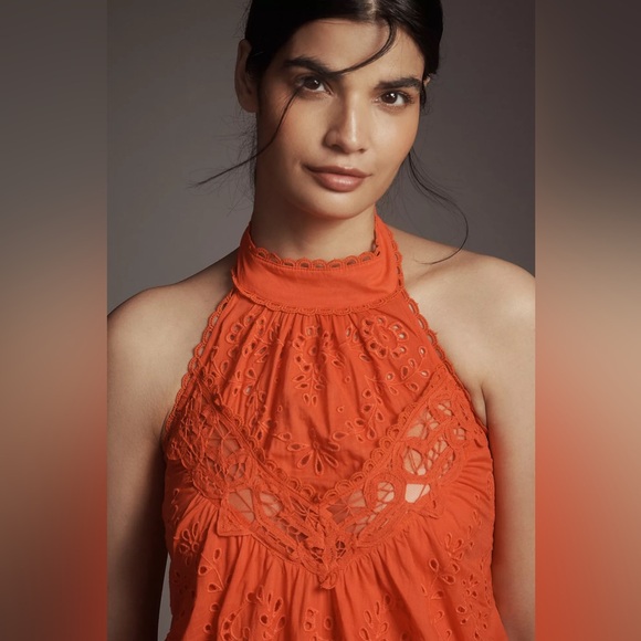 Anthropologie Halter Cutwork Lace Dress, NWOT, Size XL - Picture 2 of 5